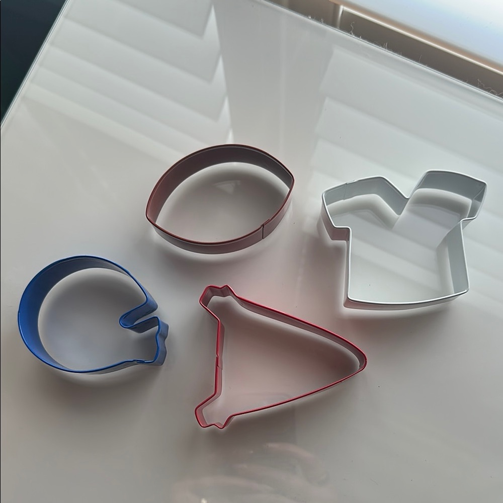 Set of Football Themed Cookie Cutters